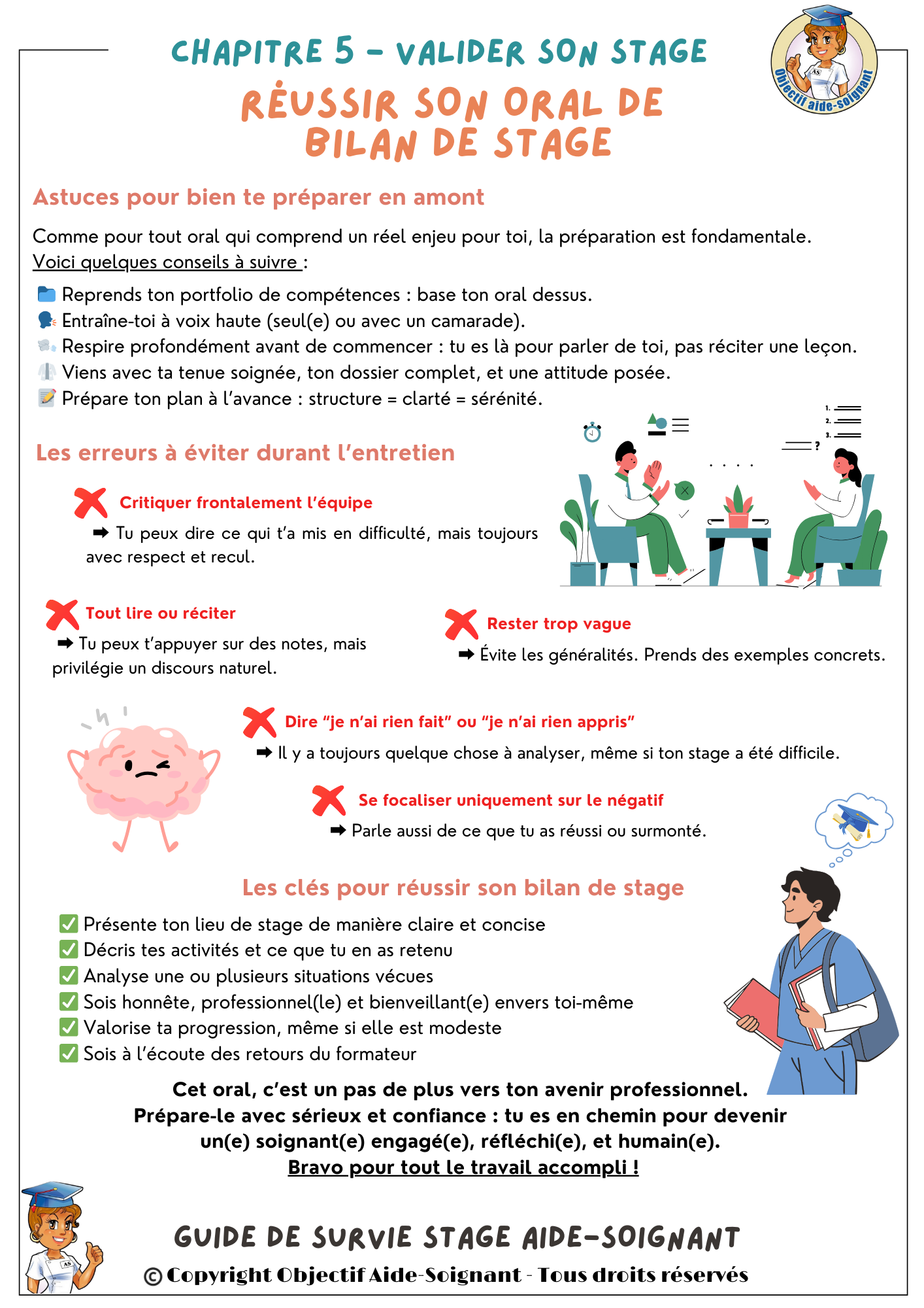 Réussir son bilan de stage aide-soignant grâce à notre guide et ses méthodes.