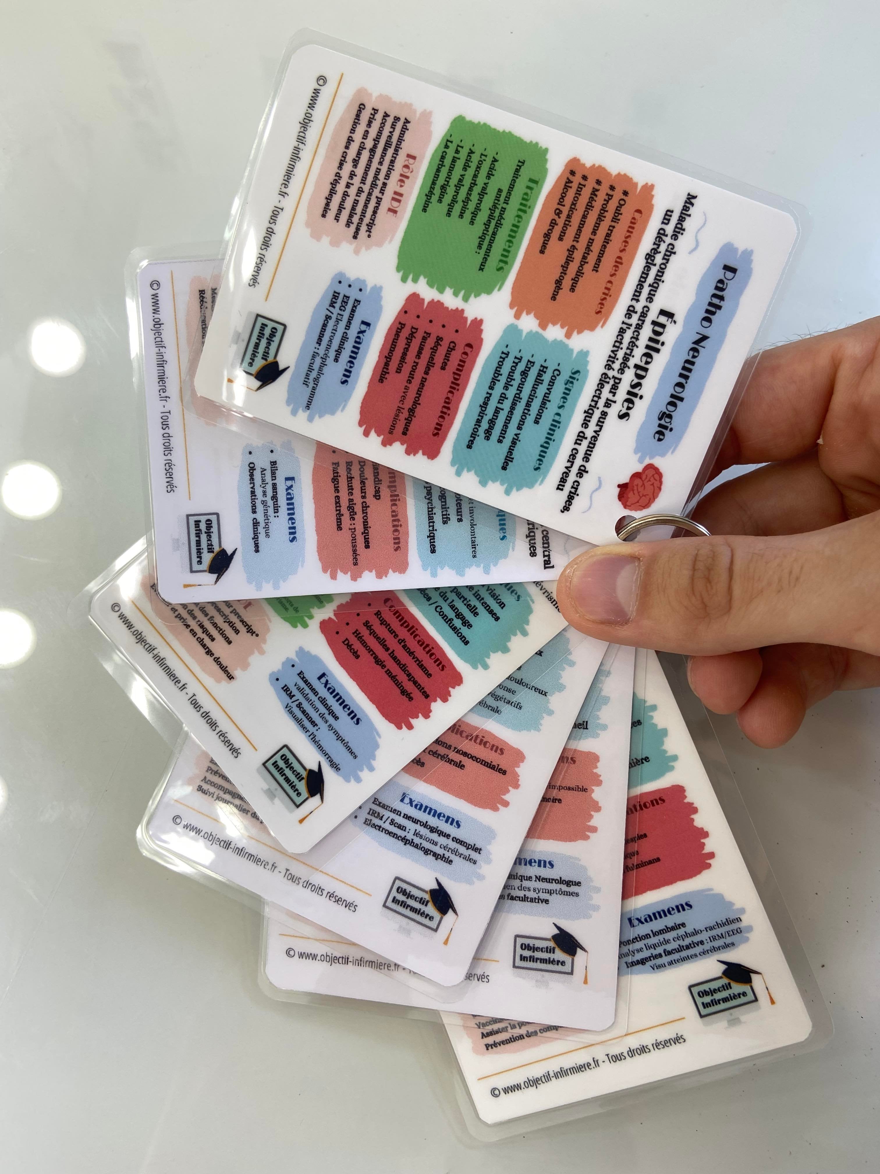 Fiches Mémo Pathologies Neurologie pour  IDE & ESI infirmier & infirmière - Aide soignant - Fiches de révisions infirmière