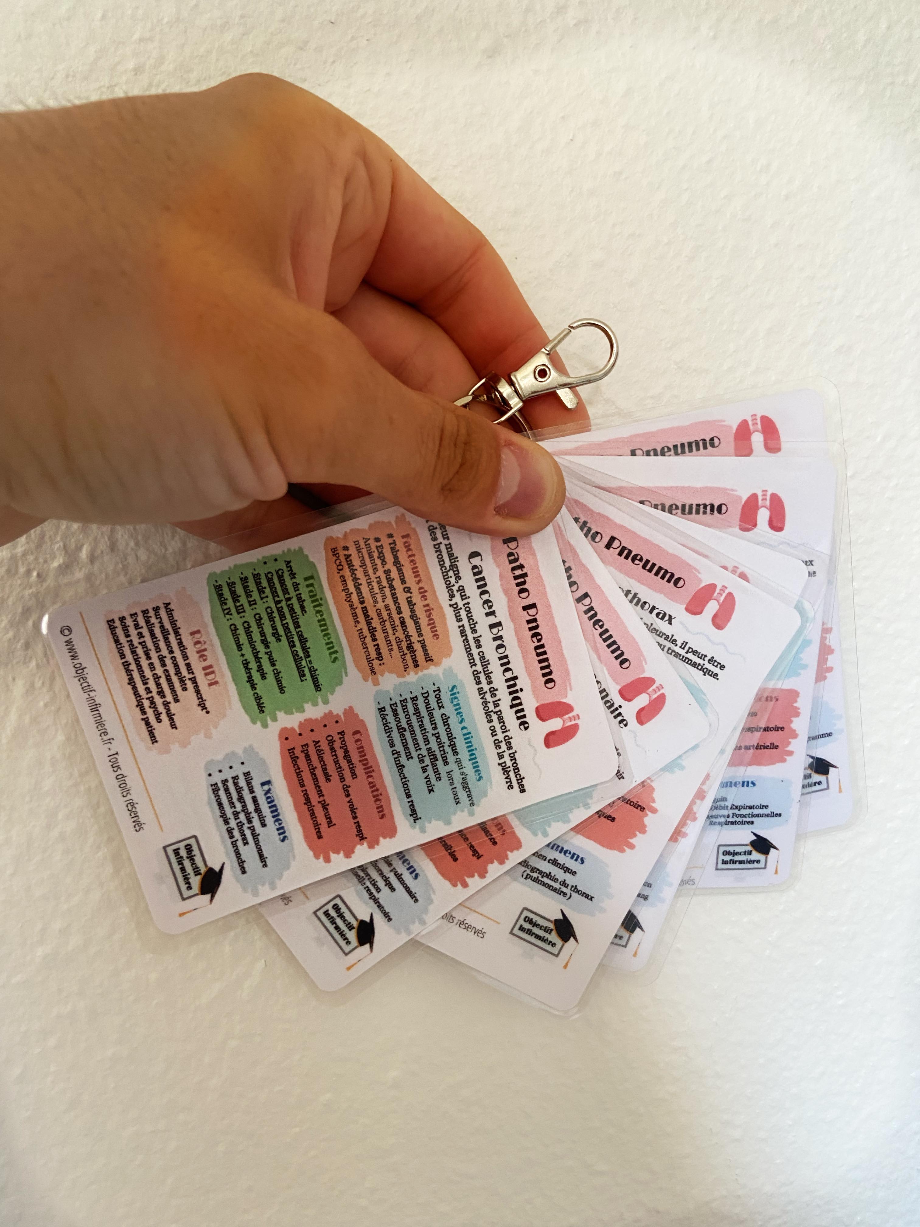 Fiches Memo infirmiers et aides-soignants sur les informations des maladies respiratoires rencontrées en pneumologie